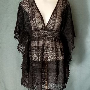 Black Lace Pool Cover Up